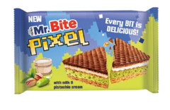 Вафли Mr.Bite pixel с фисташкой и молочным кремом