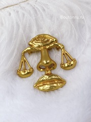 Брошь Скиап. в виде знака зодиака "Весы"