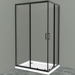 BelBagno Uno-195 UNO-195-AH-2-120/100-C-NERO Душевой уголок, 120x100, цвет: чёрный фото