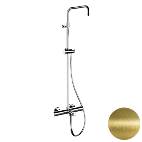 Remer Elegance EQ34ASSDVO Душевая система термостатическая, цвет: латунь состаренная