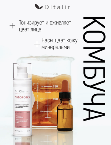 Сыворотка для лица с пептидом SNAP-8 ниацинамидом и ферментами 30мл Dr.CHARM — фото 5