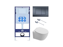Aquatek SET Aquatek СИРИУС KDI-033 4в1 SET Aquatek СИРИУС KDI-033 (рама INS-0000012 +крепёжKKI-0000001 + клавиша KDI-0000033 + унитаз AQ1582T-00 СИРИУС TORNADO с тонким сиденьем soft-close) фото