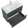 BelBagno UNO-MINI-800-2C-SO-AO База под раковину подвесная с фрезерованными ручками по всей длине фасада с двумя выкатн. ящ., Голубой Мат.,800x395x608