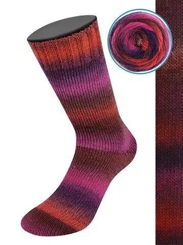 Пряжа Lana Grossa Meilenweit 100 Color Mix Soft 8065