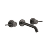 Gessi 316 54094#707 Встраиваемый смеситель с изливом 200-180мм (внешние части), цвет: brushed black metal pvd
