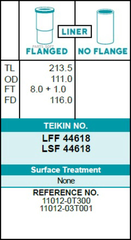 Гильза блока цилиндров TEIKIN LSF44618 (4шт/упак) не хонингованная