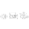 Duravit Vero Pure 2525592000 Унитаз подвесной 570 мм, смыв верт.,Durafix incl,HY, цвет белый