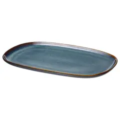 Тарелка декоративная IKEA GLADELIG (ГЛАДЕЛИГ), Синий, 31x19 см