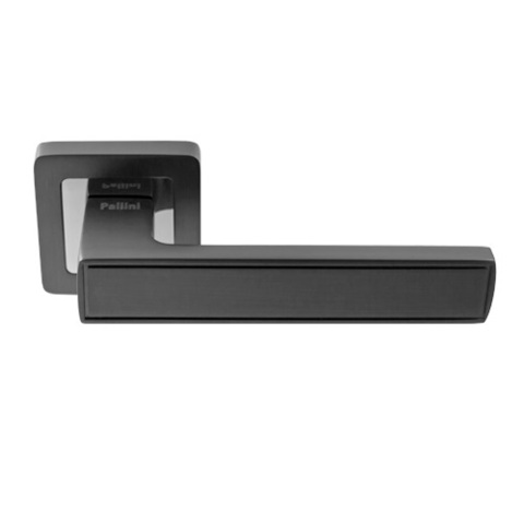 Ручка дверная PALLINI "Агора" PAL-123-RS SBN/NP (матовый черный никель/полированный никель)