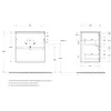BelBagno UNO-MINI-600-2C-SO-GSO База под раковину подвесная с фрезеров. ручк. по всей длине фасада с двумя выкатн. ящ.,Темно-Серый Мат.,600x395x608