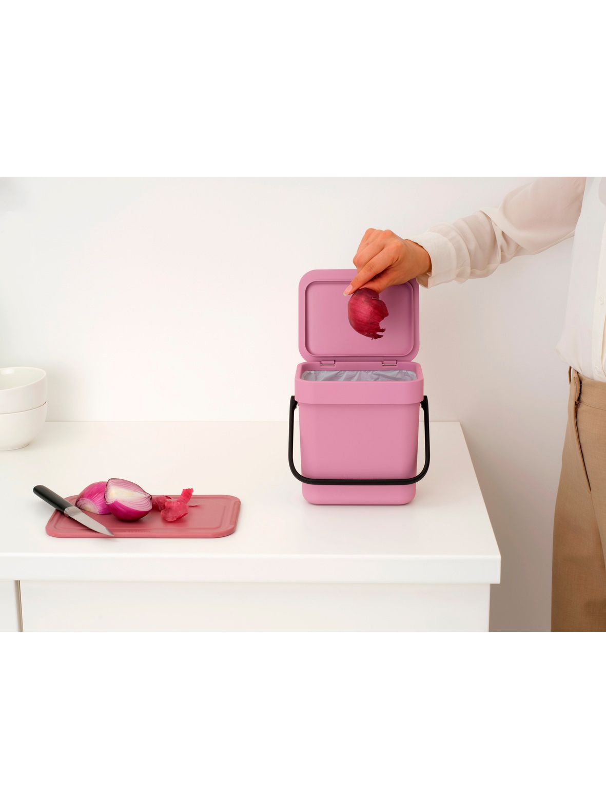 Мусорное ведро Sort&Go (3 л), Лилово-розовый, арт. 255427 - фото 6