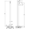 Gessi 316 54095#707 Напольный смеситель, без донного клапана, излив 150мм (внешняя часть), цвет: brushed black metal