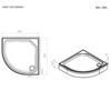 Am.Pm W88T-205-090W64 X-Joy Twin Slide.   поддон душевой. 90x90