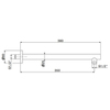 Newform X-STEEL 316 29390X.50.050 Кронштейн для верхнего душа, настенный., L=35см, G1/2" , цвет: INOX