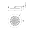 Bossini Dream Oki H38458.073 Верхний душ круглый  470 mm, цвет: черный матовый