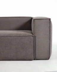 Угловой 6 местный диван Blok 320 x 320 cm серый вельвет