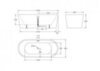 BelBagno BB71-1800-W0 Отдельностоящая акриловая ванна в комплекте со сливом (донным клапаном), 180x80, цвет: белый
