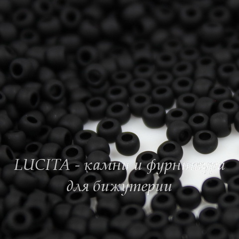 0049F Бисер японский TOHO 11/0, черный матовый