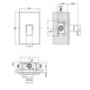 Gessi Rettangolo 44602#031 Встраиваемый однорычажный смеситель(внешние части), цвет: хром