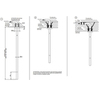 Gessi 316 54096#707 Излив потолочный для удаленного управления, длина под заказ(365-1900мм), цвет: brushed black metal pvd