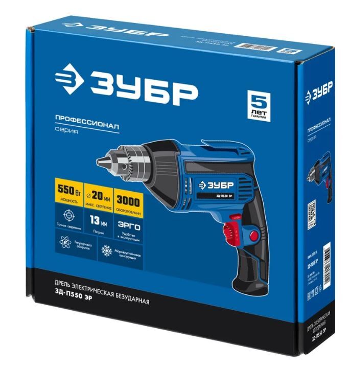 Дрель Зубр ПРОФЕССИОНАЛ ЗД-П550 ЭР