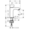Hansgrohe Metris 31166000 Кран вертикальный рычажный