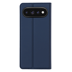 Чехол книжка из кожи синего цвета для Google Pixel 11 Pro XL, серия Skin Pro Series от Dux Ducis