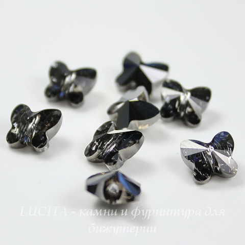 5754 Бусина в виде бабочки Сваровски Crystal Silver Night  8 мм
