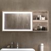 Geberit Citterio 500.571.JI.1 Зеркало с подсветкой, боковая полка 133.4x58.4см, Бежевый дуб / Меламин, древесная структура
