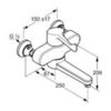 Kludi Medi Care 349210524 Смеситель для раковины настенный, цвет: хром