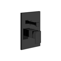Gessi Rettangolo 44604#299 Встраиваемый однорычажный смеситель с автоматическим переключателем ванна/душ(внешние части), цвет: черный фото