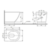 TOTO NC CW762Y Унитаз 380x530x340мм, подвесной, без сиденья, безободковый, Tornado Flush, CeFiONtect, цвет: белый