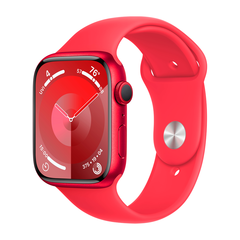 Умные часы Apple Watch Series 9 GPS, 45mm, Aluminium Case with Sport Band S/M, Red (Красный)