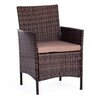 Лаунж/Lounge сет [диван+2кресла+столик+подушки] (мод.210013 А) коричневый