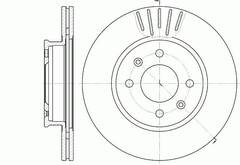 Диск тормозной вентилируемый G-brake  GR-02842