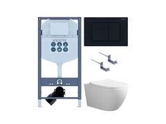 Aquatek SET Aquatek СОФИЯ-012/INS-23 (рама Aquatek INS-0000023 +крепёж KKI-0000002 +клавиша KDI-0000012 +унитаз СОФИЯ AQ1801T-00 с тонким сиденьем sc) фото