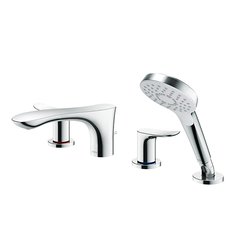 TOTO NC TBG01202R Смеситель для ванны, 525x298x226мм, на 4 отв. С ручным душем, Comfort Wave цвет: хром фото