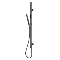 Bossini Apice D48088.073 Душевая штанга FLAT из латуни 110 см..,душевая лейка ,шланг Cromolux 150 см, цвет черный матовый фото