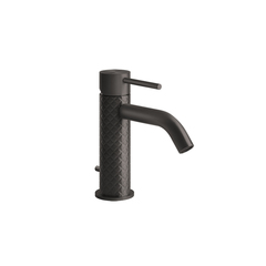 Gessi 316 54101#707 Смеситель для раковины на 1 отверстие с донным клапаном, излив 123мм, цвет: brushed black metal pvd фото