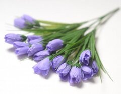 Крокусы искусственные, букет 15 голов, 36 см.