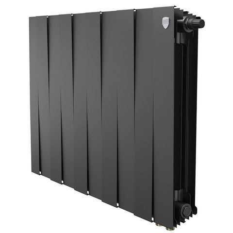 RoyalThermo PianoForte 500 VR80 Noir Sable, 6 секций - радиатор с подключением нижним правым