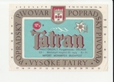 K15210 ЧССР Чехословакия Пивная этикетка Tatran Popradsky pivovar K15210 ЧССР Чехословакия Пивная этикетка Tatran Popradsky pivovar