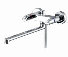 WasserKRAFT Lossa 1202L Смеситель для ванны с длинным изливом, цвет: хром фото