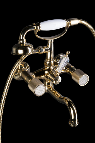 Boheme Royal Cristal 293-ROYAL/CRST Смеситель для ванны (душевой комплект), цвет: золото