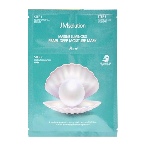 Трёхшаговый увлажняющий набор JMsolution Marine Luminous Pearl Deep Moisture Mask 1шт