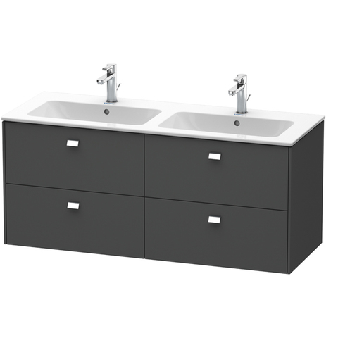Duravit Brioso BR410601049 Тумба подвесная под раковину 1290x479х553 мм, с 4 выдвижными ящиками, цвет графит матовый 49 (для 233613)