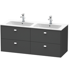Duravit Brioso BR410601049 Тумба подвесная под раковину 1290x479х553 мм, с 4 выдвижными ящиками, цвет графит матовый 49 (для 233613) фото