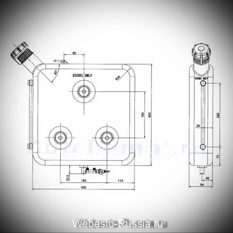 Топливный бак Webasto 2
