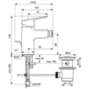 Ideal Standard Ceraplan BD248AA Смеситель для биде с металлическим донным клапаном