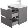 BelBagno KRAFT 39-500/390-2C-SO-GSO База под раковину подвесная с фрезерованными ручк. по всей дл. фасада с 2 выкатн. ящ.,Темно-Серый Мат.,500x395x500